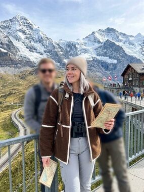 Brown Sherpa Jacket with Cream Trim - Home Holiday